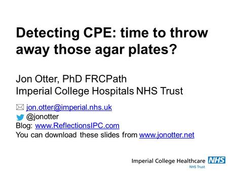 Detecting CPE: time to throw away those agar plates?