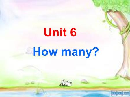 Unit 6 How many?.