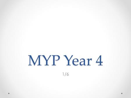 MYP Year 4 1/6. Agenda End Goal – Know what to expect with new unit AND develop an understanding of the author IB Objective A – Analyzing – How well can.