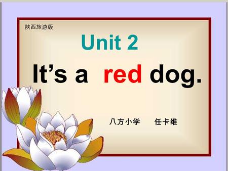 Unit 2 It’s a red dog. 陕西旅游版 八方小学 任卡维. black door.