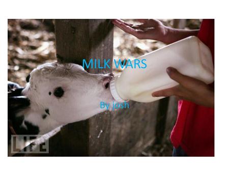 MILK WARS By josh. I don’t agree I don’t agree with the low price of milk because the milk will be cheap but other things wont be cheap.