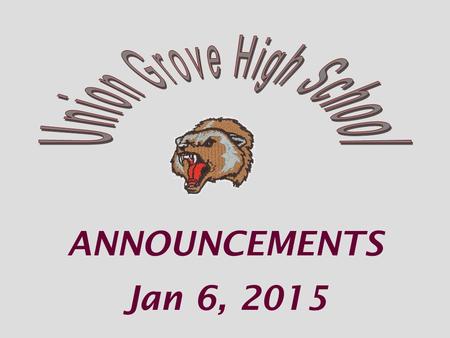 ANNOUNCEMENTS Jan 6, 2015. GET ANSWERS -Sign up in the counseling office for the ASVAB today! COLLEGE? CAREER? MAJOR? ? ? ? ? ? Test will be given Thursday,
