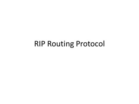 RIP Routing Protocol. 2 Routing Recall: There are two parts to routing IP packets: 1. How to pass a packet from an input interface to the output interface.