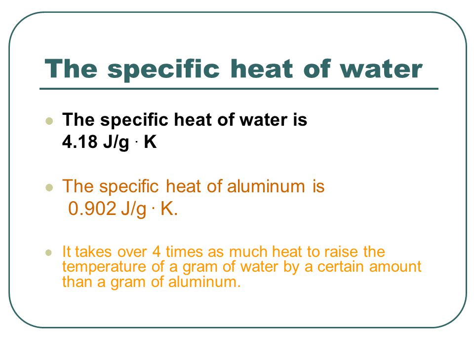 Specific Heat Of Water 99
