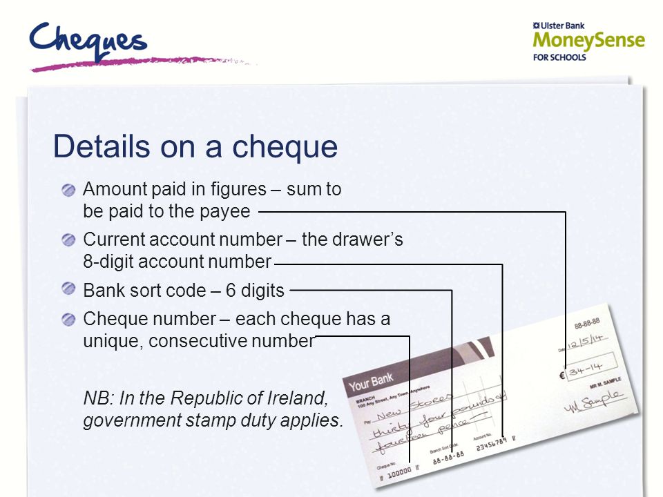 Write Account Number Bank Cheque Meaning
