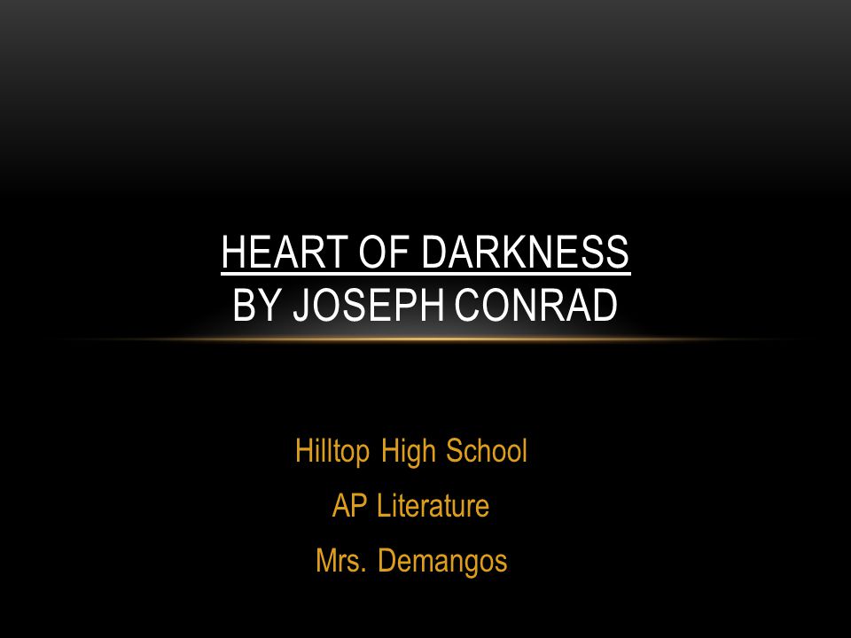 heart of darkness literary analysis