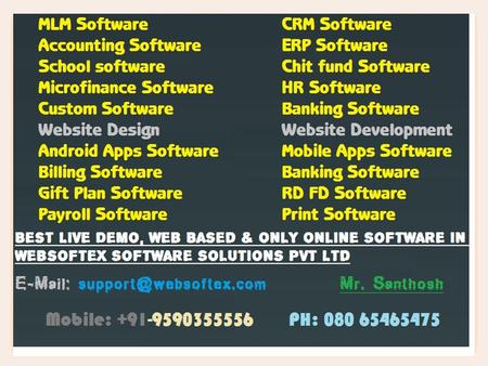 Websoftex Software Solutions Pvt. Ltd., a Bangalore based company, extending its services in Website Designing, Web Development, Websoftex.