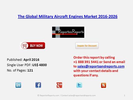The Global Military Aircraft Engines Market 2016-2026