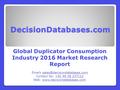 Global Duplicator Consumption Industry 2016 Market Research Report