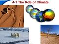 End Show Slide 1 of 26 Copyright Pearson Prentice Hall 4-1 The Role of Climate.