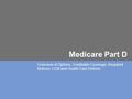 Medicare Part D Overview of Options, Creditable Coverage, Required Notices, COB and Health Care Reform.