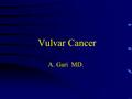 Vulvar Cancer A. Gari MD..
