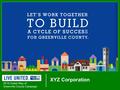 XYZ Corporation 2015 United Way of Greenville County Campaign.