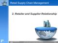 Page 1 Supply Chain Management Module David F. Miller Center for Retailing Education and Research Retail Supply Chain Management 2. Retailer and Supplier.