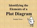 Identifying the Elements of a Plot Diagram Student Notes.