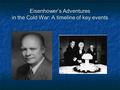 Eisenhower’s Adventures in the Cold War: A timeline of key events.