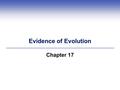 Evidence of Evolution Chapter 17. Impacts, Issues Measuring Time  Evidence of events that happened millions of years ago – such as meteor impacts – lead.