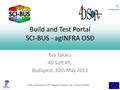 SCI-BS is supported by the FP7 Capacities Programme under contract nr RI-283481 Build and Test Portal SCI-BUS - agINFRA OSD Eva Takacs 4D Soft Kft. Budapest,