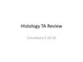 Histology TA Review Circulatory 2-10-10. Tunics of Vessels - Generically Speaking: 1.Tunica Intima - Innermost Endothelium, Internal Elastic Membrane,