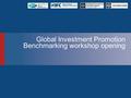 Global Investment Promotion Benchmarking workshop opening.