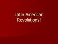 Latin American Revolutions!. What is the difference between Latin America, South America, and Central America?