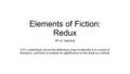 Elements of Fiction: Redux AP Lit: Sabolcik If it’s underlined, know the definition, how to identify it in a work of literature, and how to analyze its.
