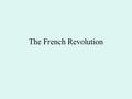 The French Revolution Causes Ideological Political Social.