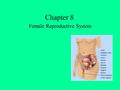 Chapter 8 Female Reproductive System. Organs of the System Ovaries Fallopian Tubes-fimbriae, cilia Uterus- fundus top Vagina Bartholin Gland Clitoris.