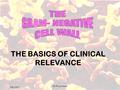 Feb 2007 Dr W Lowman THE BASICS OF CLINICAL RELEVANCE.