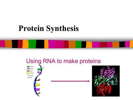 Protein Synthesis Using RNA to make proteins. Going from DNA to Proteins Let’s review what we’ve done so far: We take our DNA and convert it into RNA.