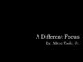 A Different Focus By: Alfred Toole, Jr.. Coloring Outside the Lines.