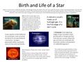 Birth and Life of a Star What is a star? A star is a really hot ball of gas, with hydrogen fusing into helium at its core. Stars spend the majority of.