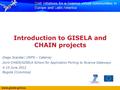 Www.gisela-grid.eu Grid Initiatives for e-Science virtual communities in Europe and Latin America Introduction to GISELA and CHAIN projects Diego Scardaci.