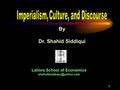0 By Dr. Shahid Siddiqui Lahore School of Economics