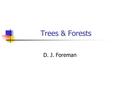 Trees & Forests D. J. Foreman. A Forest A BC R ST DE F.