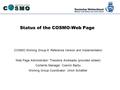 Deutscher Wetterdienst Status of the COSMO-Web Page COSMO Working Group 6: Reference Version and Implementation Web Page Administrator: Theodore Andreadis.