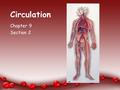 Circulation Chapter 9 Section 2. Section 2: The Circulatory System essential in maintaining homeostasis throughout the entire body. Blood vessels carry.