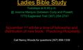 Ladies Bible Study Tuesdays at 6:30 Joanna Marquis (between Cody and Powell) 1770 Eaglenest Trail (307) 254-2741 November 1 st will be a time of.