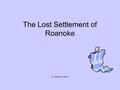 research paper on the lost colony of roanoke