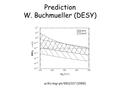 Prediction W. Buchmueller (DESY) arXiv:hep-ph/9912317 (1999)