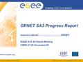 EGEE-II INFSO-RI-031688 Enabling Grids for E-sciencE www.eu-egee.org EGEE and gLite are registered trademarks GRNET SA3 Progress Report Ioannis Liabotis.