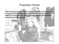 Progression Routes Task: Research and describe the various progression routes, such as through qualifications, parallel experience in the arts, work based.