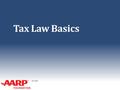 TAX-AIDE Tax Law Basics. TAX-AIDE Income Overview ● Taxable income versus nontaxable income (including excluded income) ● Earned income versus unearned.