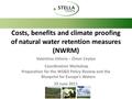 Costs, benefits and climate proofing of natural water retention measures (NWRM) Valentina Villoria – Ömer Ceylan Coordination Workshop Preparation for.