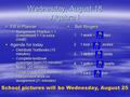 Wednesday, August 18 Algebra I  Fill in Planner –Assignment: Practice 1-1 (Enrichment 1-1 is extra credit)  Agenda for today –Distribute Textbooks (15.