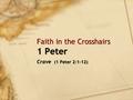 Faith in the Crosshairs 1 Peter Crave (1 Peter 2:1-12)