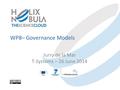 WP8– Governance Models Jurry de la Mar T-Systems – 26 June 2014.