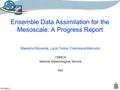 Ensemble Data Assimilation for the Mesoscale: A Progress Report Massimo Bonavita, Lucio Torrisi, Francesca Marcucci CNMCA National Meteorological Service.