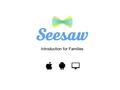Introduction for Families. Seesaw gives your child a place to document their learning, be creative and learn how to use technology. Seesaw is a new way.