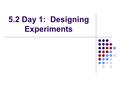 5.2 Day 1: Designing Experiments. Period 3 – Seating Chart Front Board AlthisarBarnesCreidlerGreenHollowayMcDonaldOliverRoberts EvansCawthorn e AndersonLavendarJeffreysMcKeelMenaSyed.
